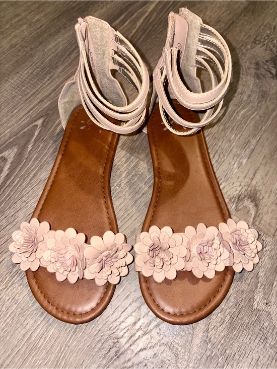 Justice Other - Justice Pink Floral Ankle-Strap Girls Sandals
